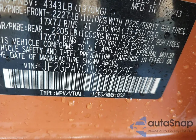 JF2GPAVC0D2859295: 44304241
