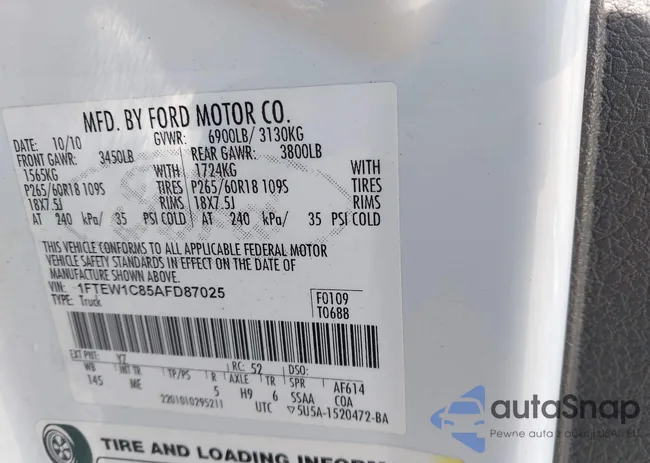 1FTEW1C85AFD87025: 44304281