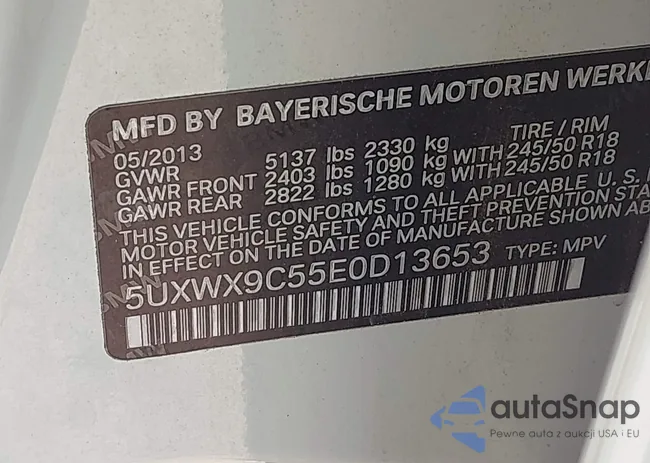 5UXWX9C55E0D13653: 44304319