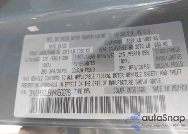 3MVDMBCL5NM450978: 44304330