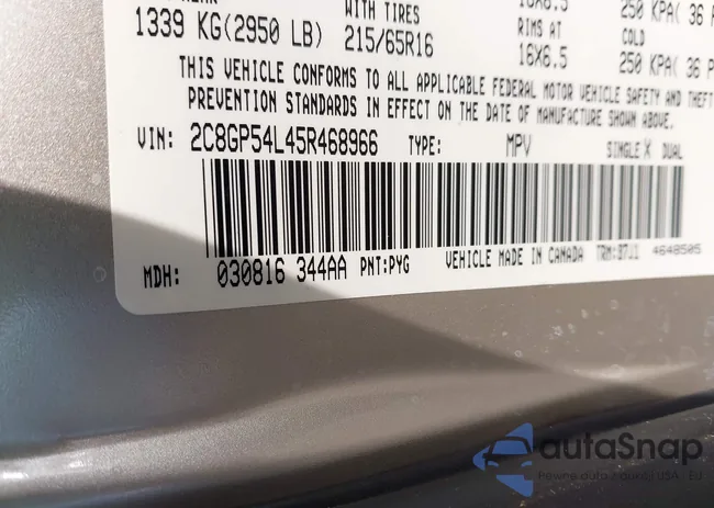 2C8GP54L45R468966: 44304358