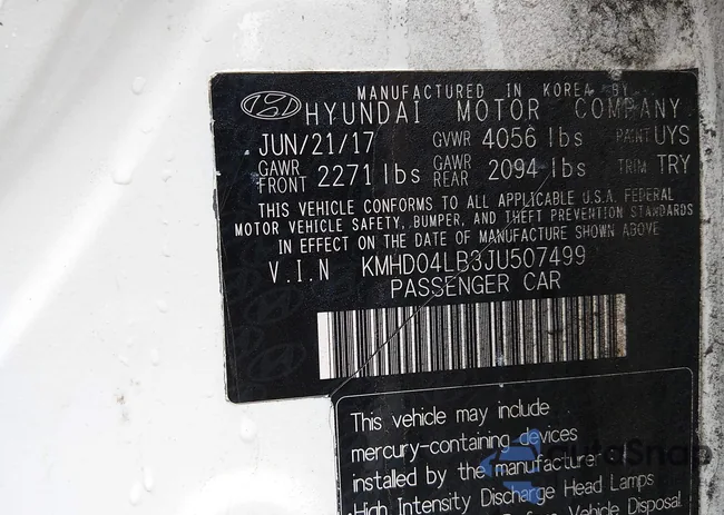 KMHD04LB3JU507499: 44304363