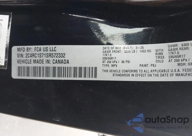 2C4RC1S71SR572332: 44304462