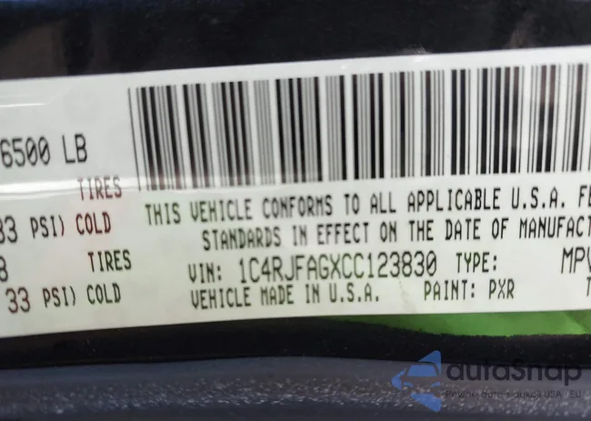 1C4RJFAGXCC123830: 44304520