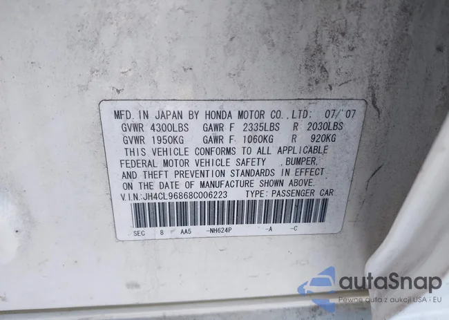 JH4CL96868C006223: 44304579