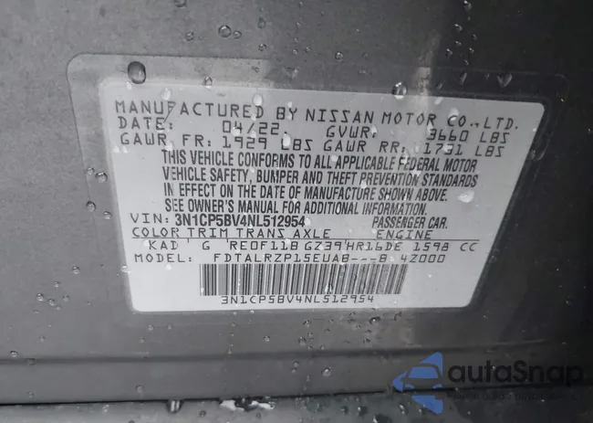 3N1CP5BV4NL512954: 44304585