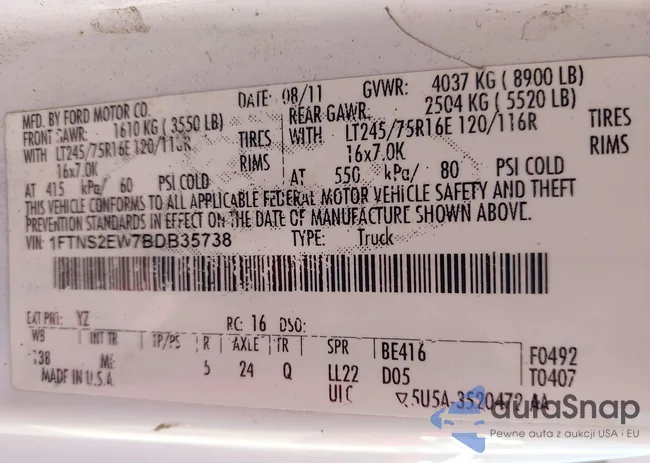 1FTNS2EW7BDB35738: 44304587