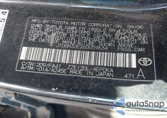 JTDBR32E260059634: 44303661