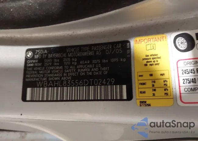 WBAHL83556DT02429: 44303670