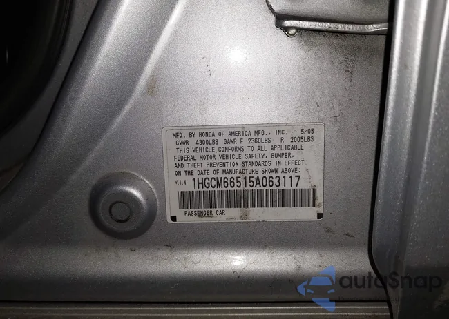 1HGCM66515A063117: 44303673