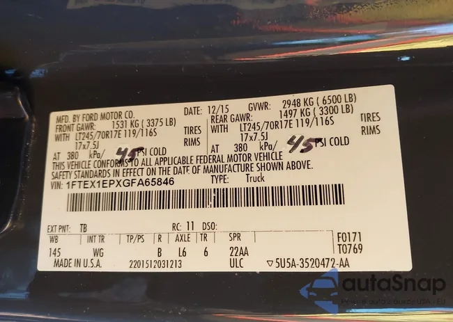 1FTEX1EPXGFA65846: 44303681