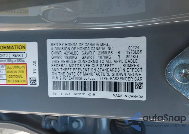 2HGFE4F80SH307555: 44303695