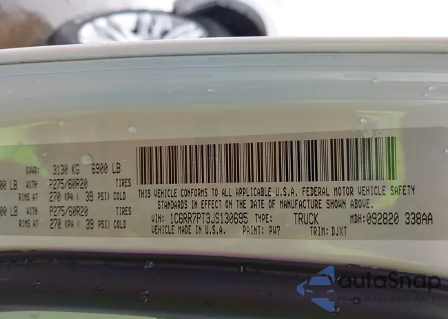 1C6RR7PT3JS130695: 44303711