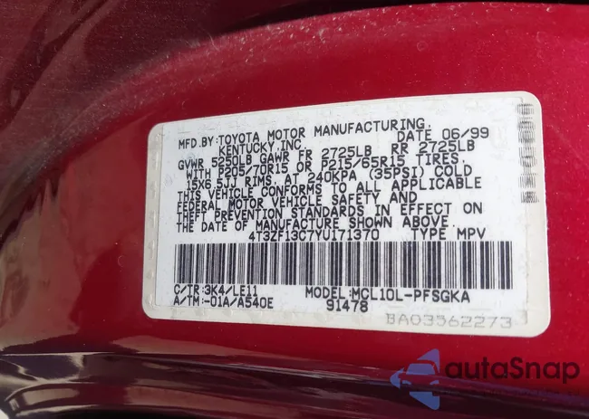 4T3ZF13C7YU171370: 44303720