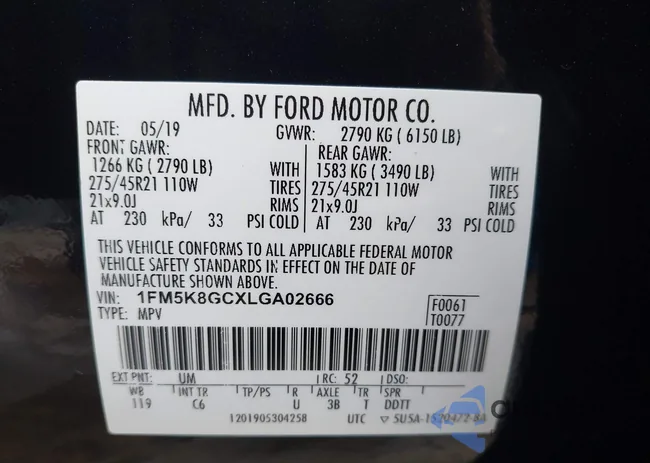 1FM5K8GCXLGA02666: 44303830