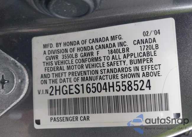 2HGES16504H558524: 44303834