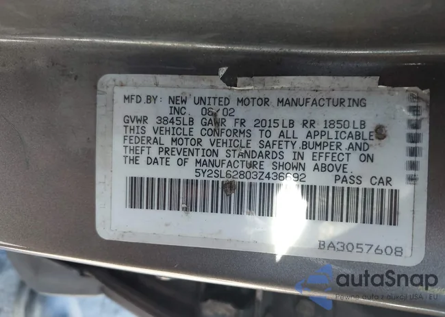 5Y2SL62803Z436692: 44304008