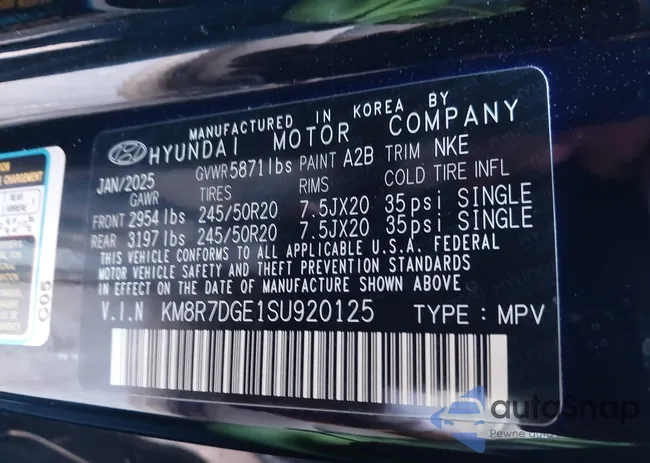 KM8R7DGE1SU920125: 44305061