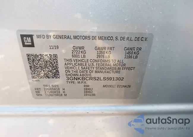 3GNKBCRS2LS591302: 44305088