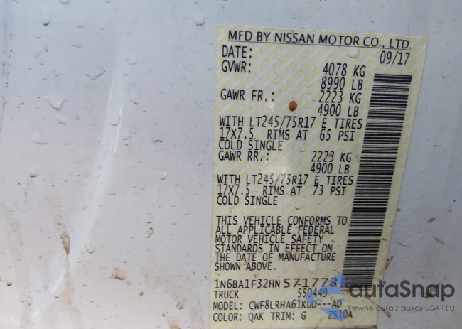 1N6BA1F32HN571773: 44305249