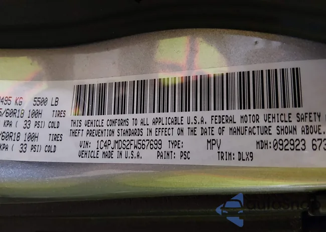 1C4PJMDS2FW567699: 44305298