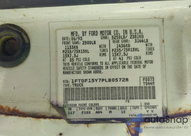1FTDF15Y7PLB05728: 44305339
