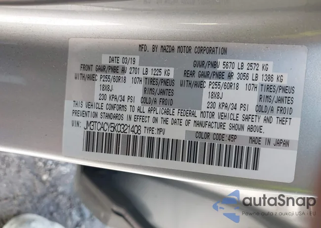 JM3TCACY5K0321408: 44305347