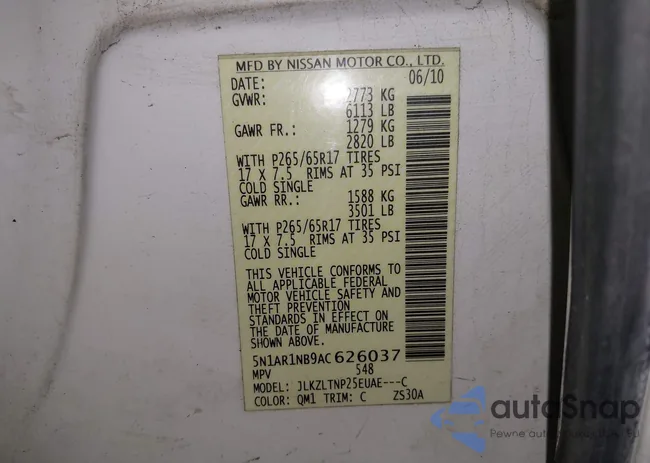 5N1AR1NB9AC626037: 44305541