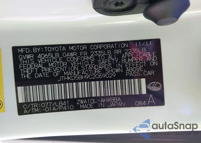 JTHKD5BH9C2069029: 44304633