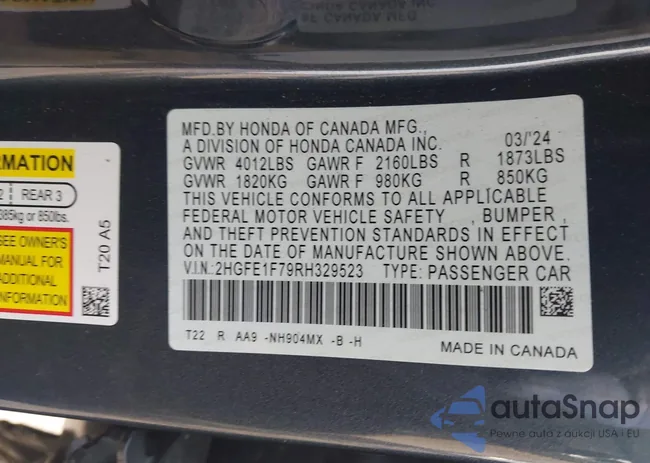 2HGFE1F79RH329523: 44304637