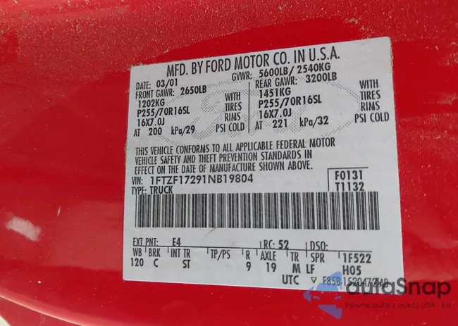 1FTZF17291NB19804: 44304685