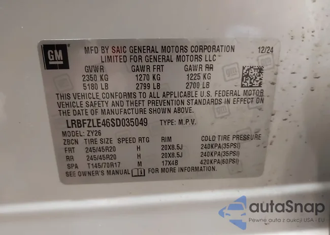 LRBFZLE46SD035049: 44304687