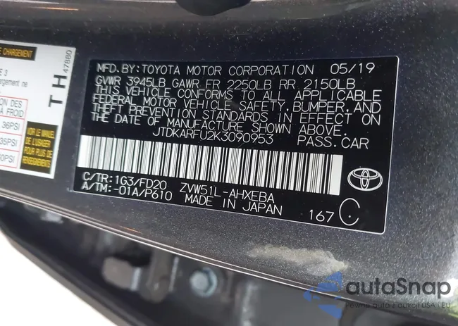 JTDKARFU2K3090953: 44304697