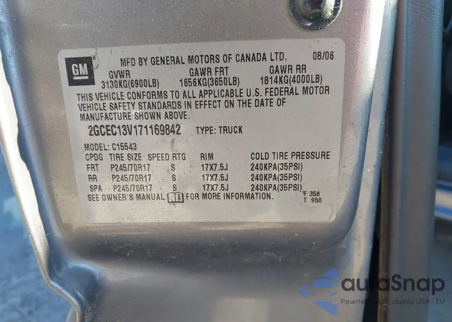 2GCEC13V171169842: 44304723