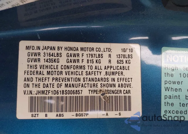 JHMZF1D61BS006857: 44304818