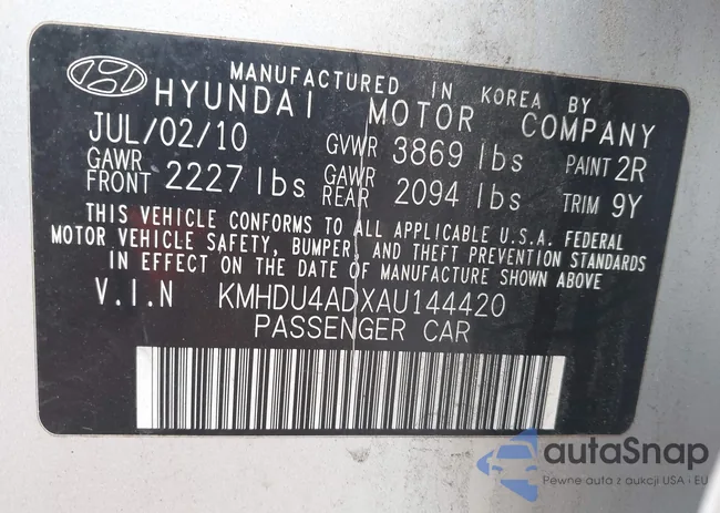 KMHDU4ADXAU144420: 44305010