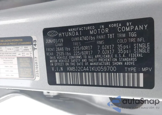 KM8J2CA41KU059700: 44306051