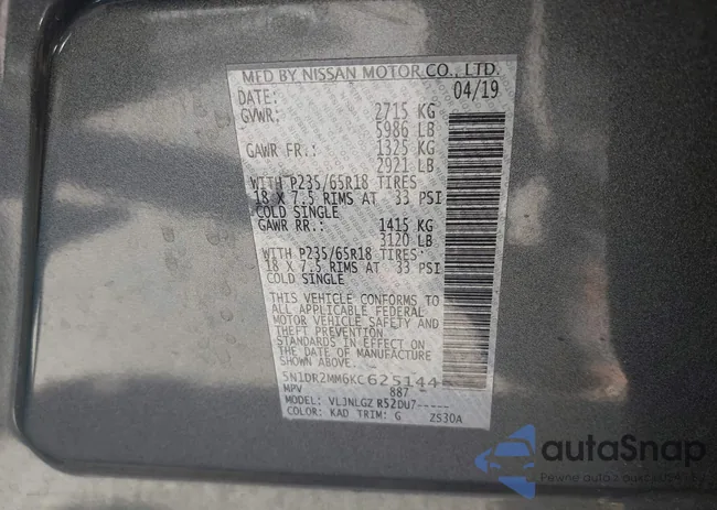 5N1DR2MM6KC625144: 44306085