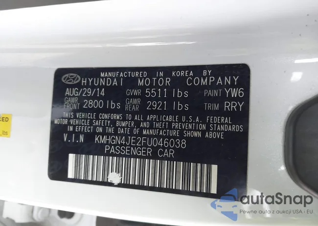 KMHGN4JE2FU046038: 44306117