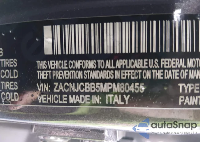 ZACNJCBB5MPM80455: 44306121