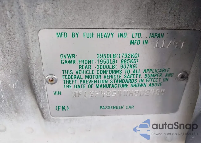 JF1GF4854WH808484: 44306357