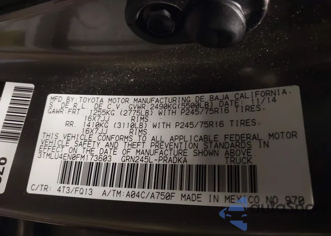 3TMLU4EN0FM173603: 44306421