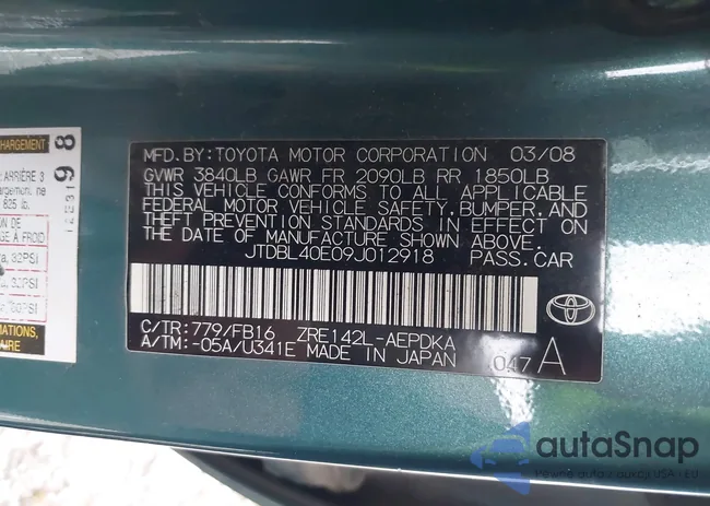 JTDBL40E09J012918: 44306426