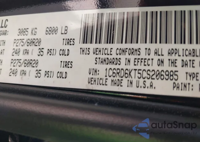 1C6RD6KT5CS206985: 44306494