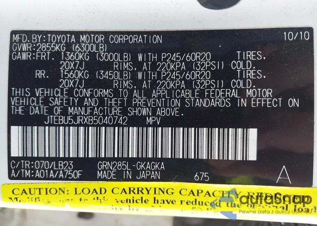 JTEBU5JRXB5040742: 44306581