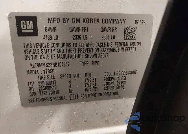 KL79MMS23NB104847: 44306618