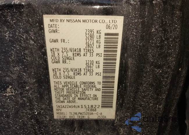 5N1AZ2AS4LN151822: 44305647