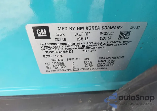 KL79MTSL0NB054136: 44305655