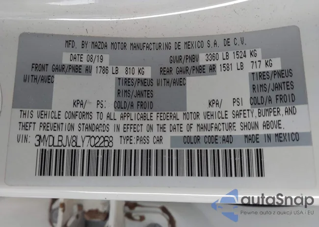 3MYDLBJV8LY702268: 44305684