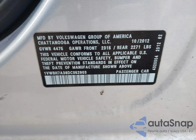 1VWBH7A38DC052903: 44305704